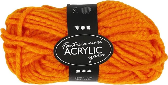 Oranje maxi acryl garen 35 meter