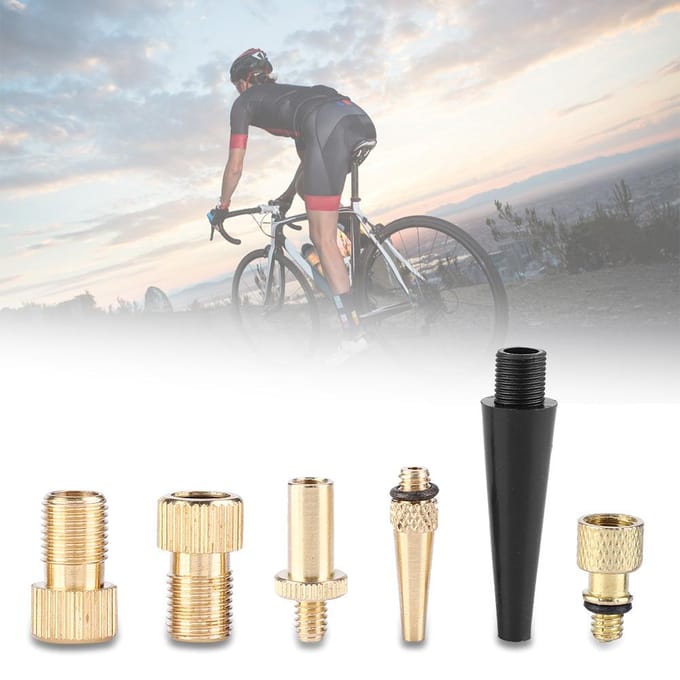 15 stuks fietsventieladapter voor SV AV DV-ventiel opblaasbare fietsen ballon beige