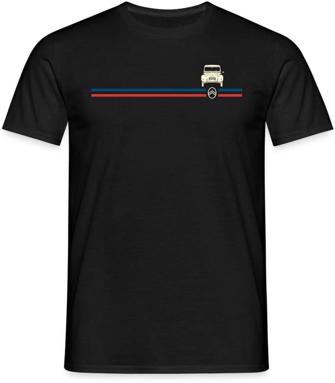 Citroën Logo Strepen 2CV Model T-Shirt Heren