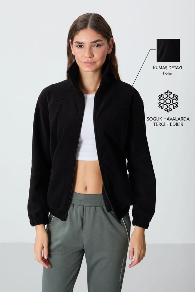 Oversized Kleurblokken Halve Rits Sweatshirt