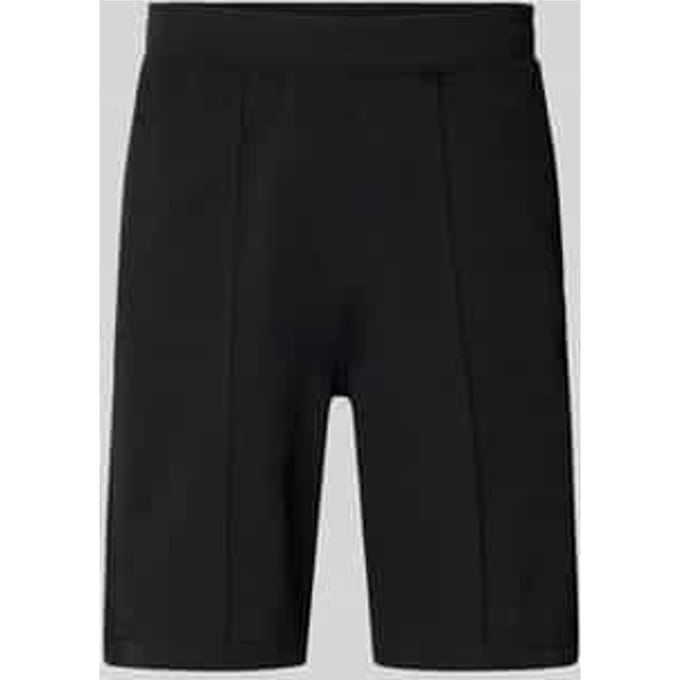 Sweatshorts met elastische band en labelstitching