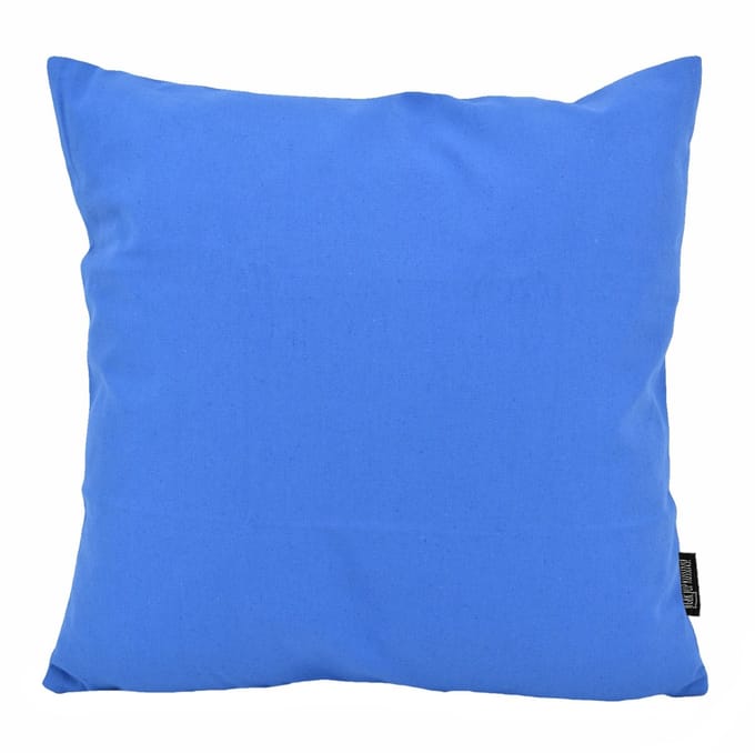 Gek op kussens! Sierkussen uni blauw | 45 x 45 cm | katoen/polyester