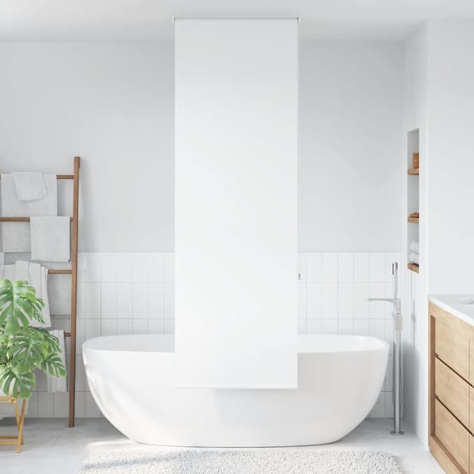 vidaXL - Doucherolgordijn - 80x240 - cm - stofbreedte - 76 - cm