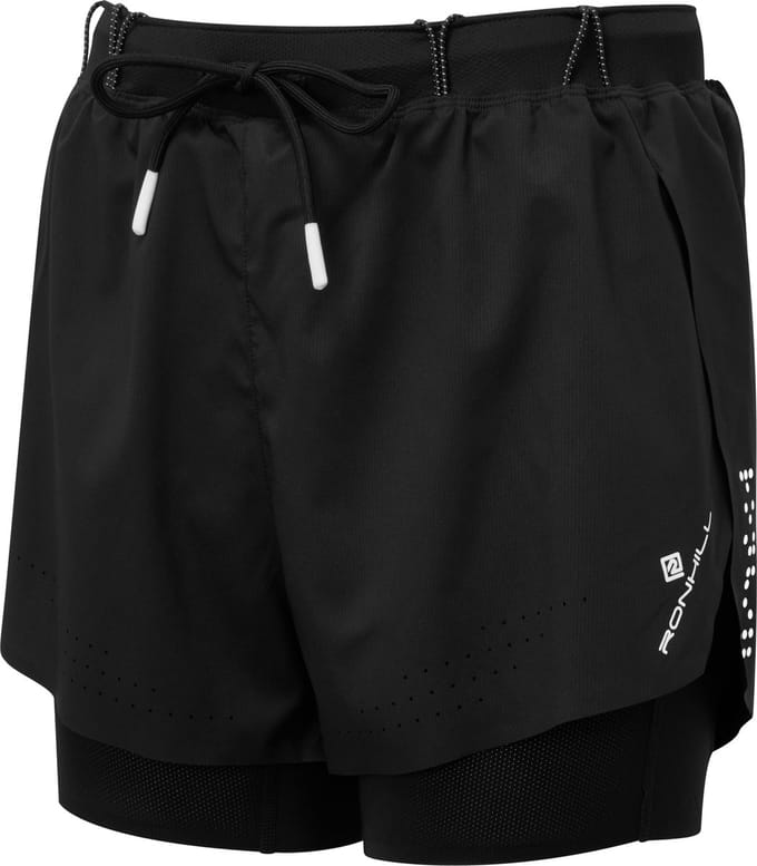 Ronhill | Tech Distance Twin Short | 2-in-1 Shorts | Dames - Black - XS