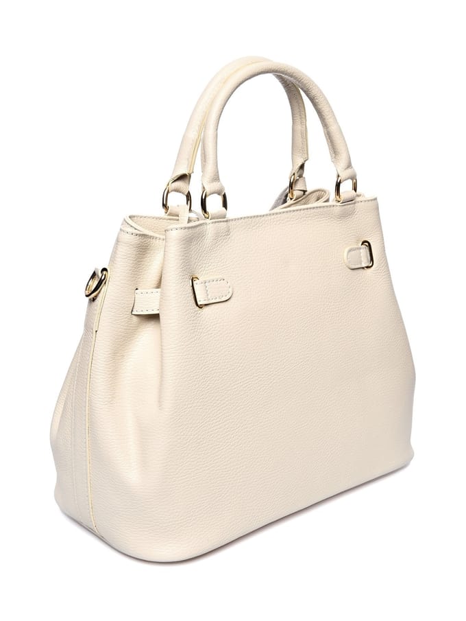 Anna Luchini Beige Rundleer Tas