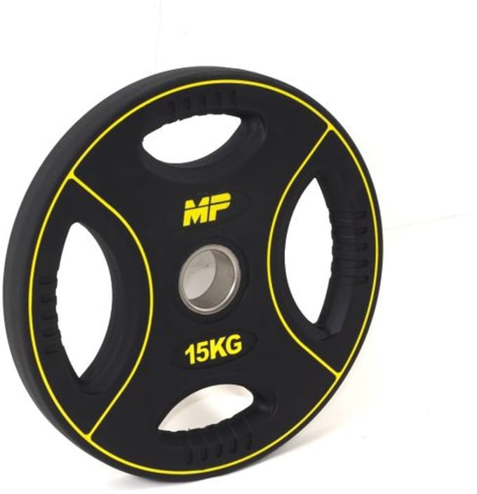 Muscle Power PU 4-Grip Halterschijf - 50 mm - 15 kg