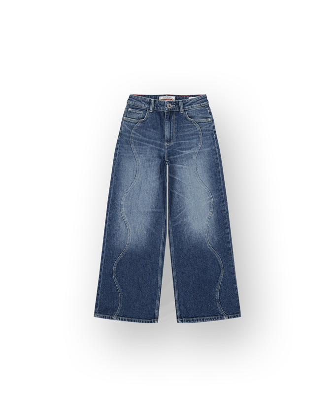 Meisjes Extra Wide Leg Jeans Cita Seam
