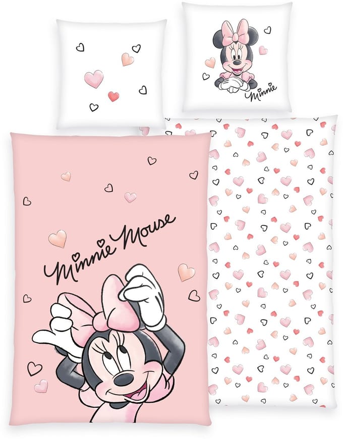 Dekbedovertrek Minnie Mouse 135x200 cm incl 1 sloop 80x80 cm