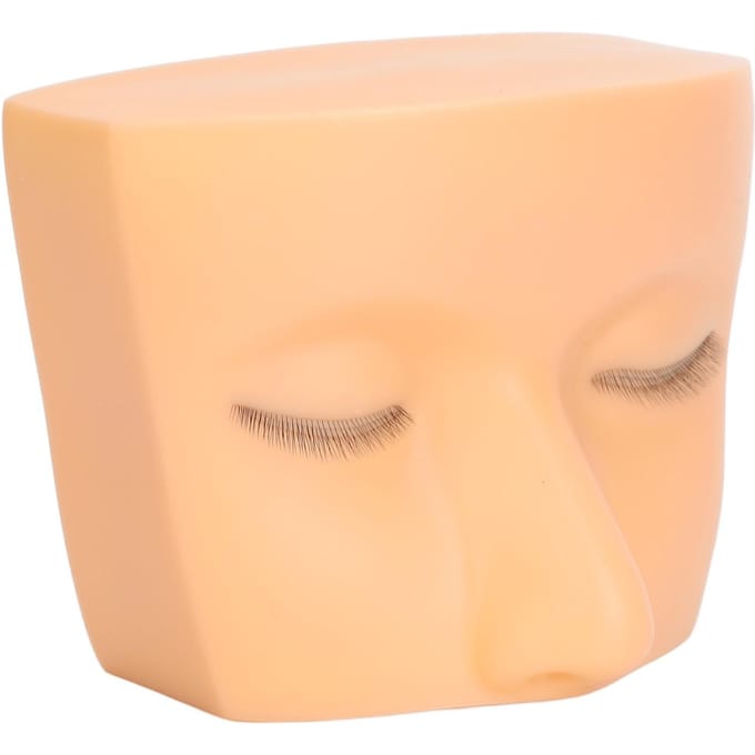 Wimper Mannequin Hoofd Elastisch Realistisch 3 Laags Wimpers Wimper Mannequin Hoofd Oefenen voor Beginner geel