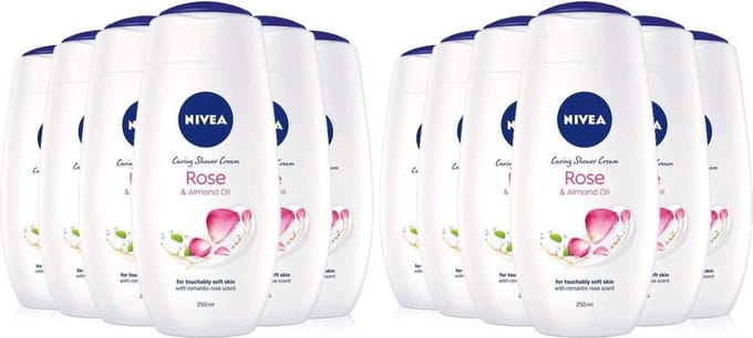 Nivea Douchegel Rose & Almond Oil - 12 x 250 ml