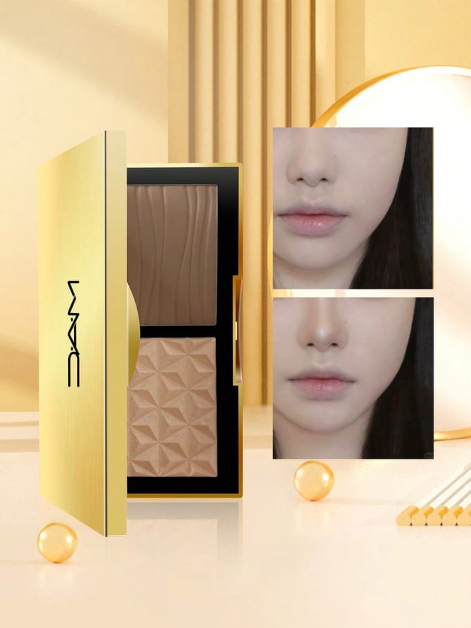 Palette de contours et de surligneurs MAC Sculpt & Glow Duo 0,12 oz/3,5 g chacun/Chacun beige