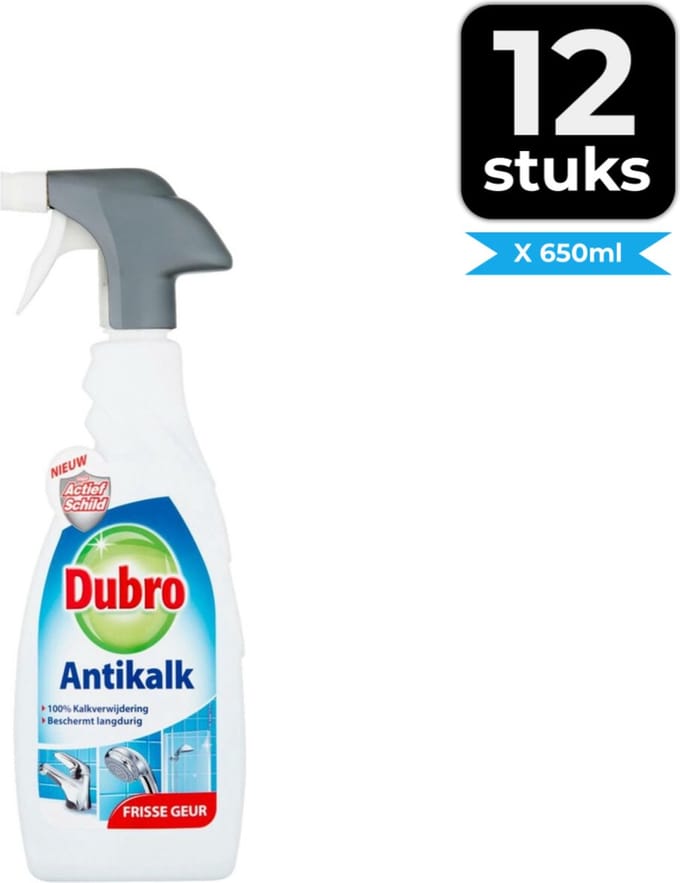 Dubro Antikalk Schuimspray 650 ml - Voordeelverpakking 12 stuks