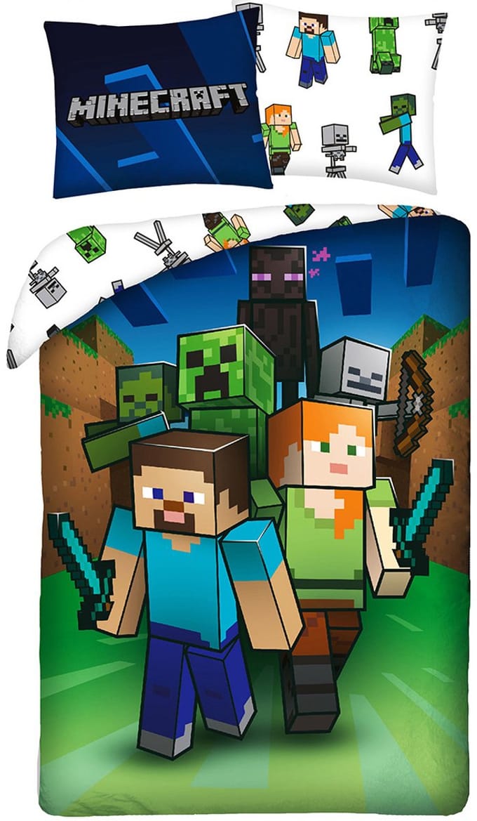 Minecraft Dekbedovertrek Monster Hunter - 140 x 200 cm - Katoen