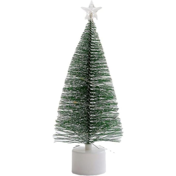 17cm LED Mini Kerstboom met Meerkleurige Lichtslingers Kleine Kerstboom gray