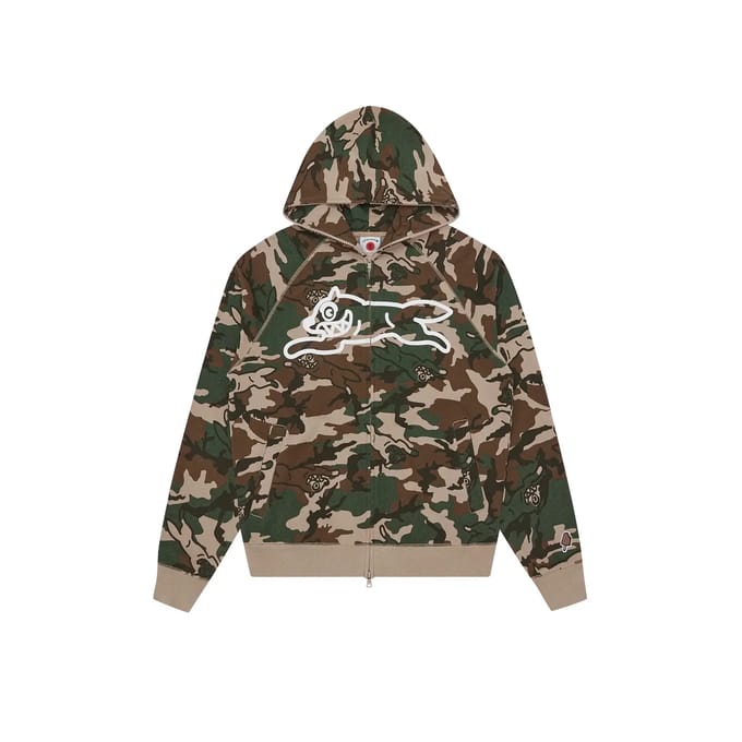 Hooded sweatshirt met rits Icecream Running Dog Woodland