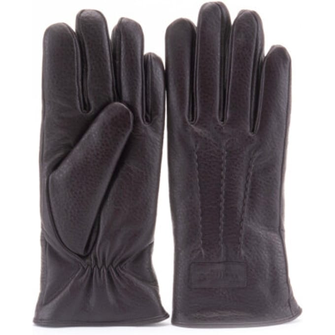 Warmbat Glove men goat leather choco heren handchoenen