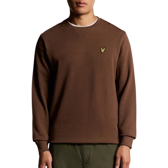 Lyle & Scott Sweat Crewneck Bruin - Maat S - Heren - Sweaters
