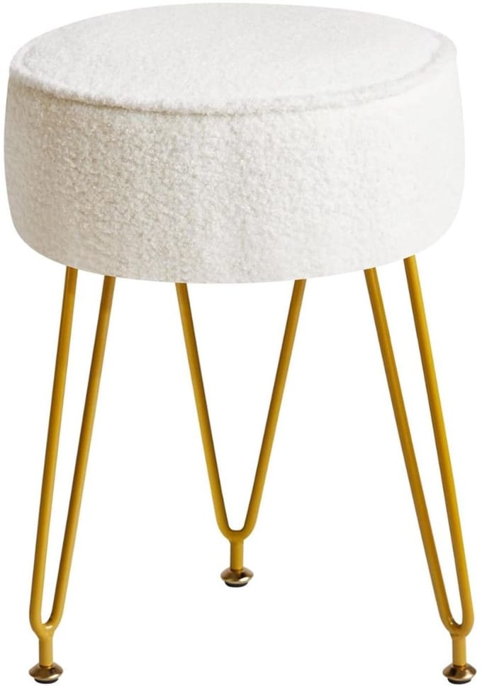 KAD® Kaptafel Stoel - Stoel - Kruk - Wit - 30cm x 30cm x 46cm