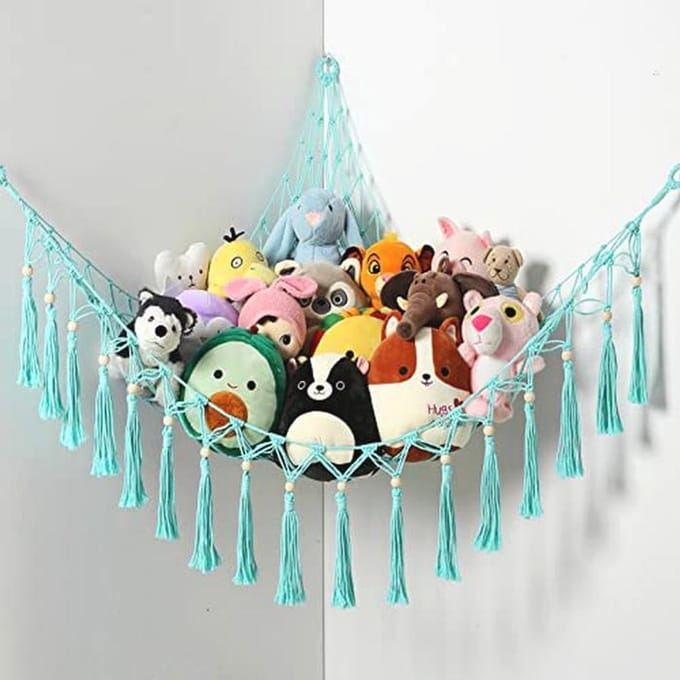Boho Hangmat Voor Knuffels - Zacht Speelgoed Netto Opslag Voor Kinderkamer