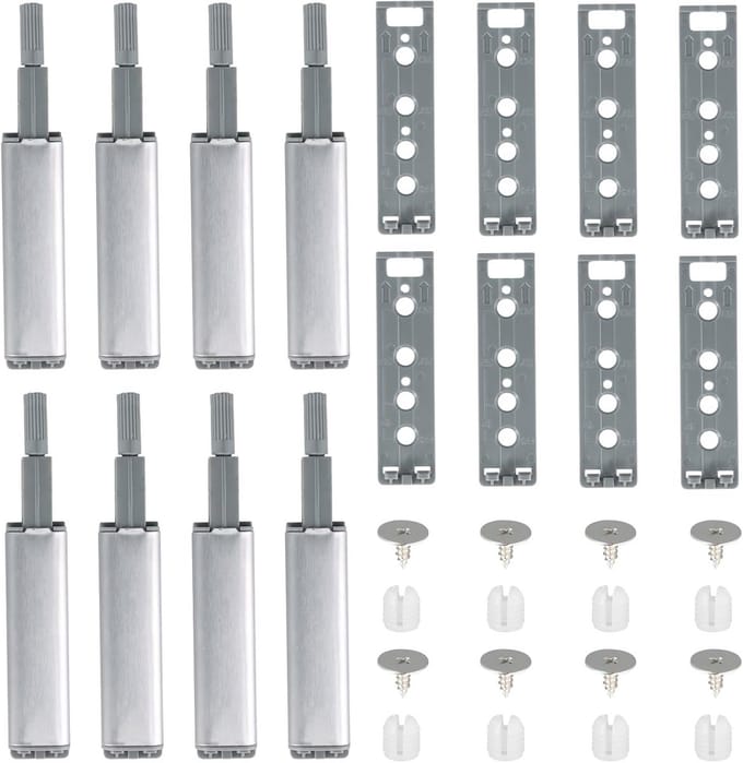 8x Push-to-Open Keukenkast Sluitingen met Magneet voor Dru openen/sluiten