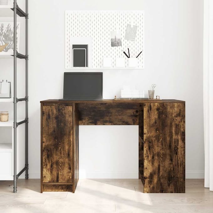 vidaXL - Bureau - 120x42x76 - cm - spaanplaat - gerookt - eikenkleurig