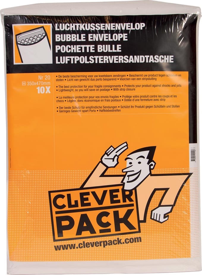 Envelop cleverpack luchtkussen 20 370x480 wit | 5 stuks