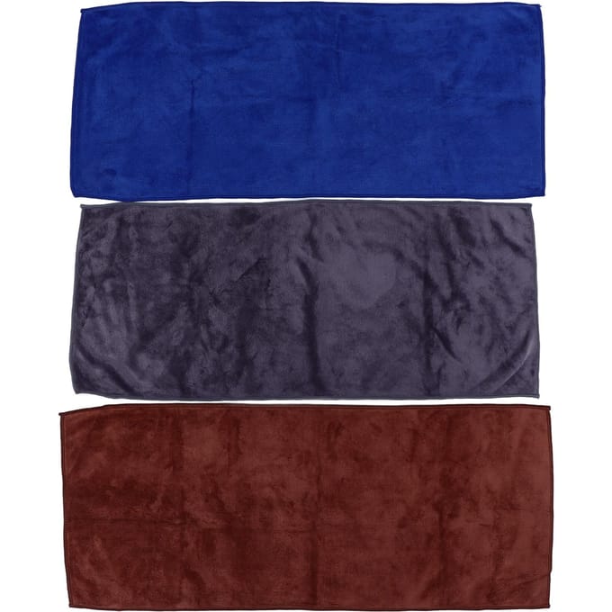 3 Stuks Multifunctionele Microvezel Auto Handdoeken Super Absorberend Auto Wassen Drogen Handdoeken Dubbelzijdig blue