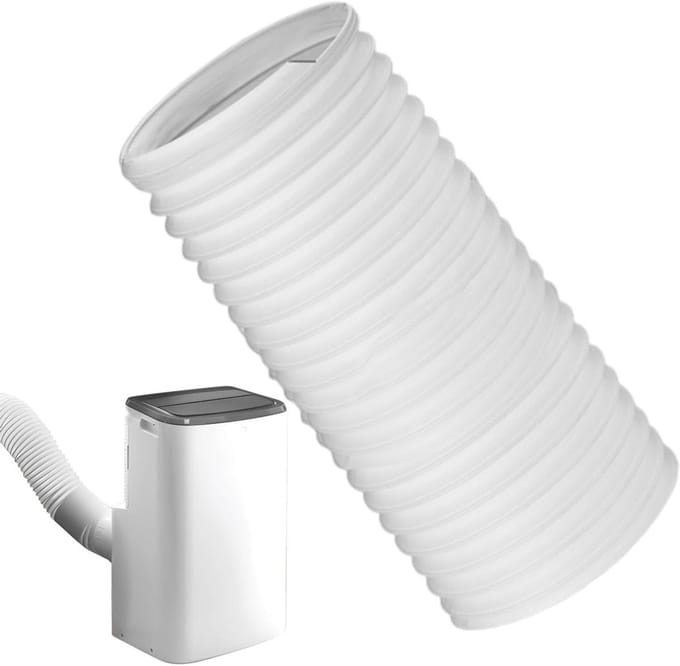 Afvoerslang Airco - Flexibele Leiding - Ventilatie Verbeteren - Telescopisch Ontwerp - Diameter 13/15 cm - Wit