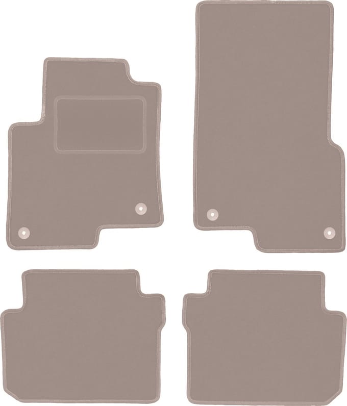 Beige veloursmatten voor: Smart ForFour I hatchback (2004-2007)