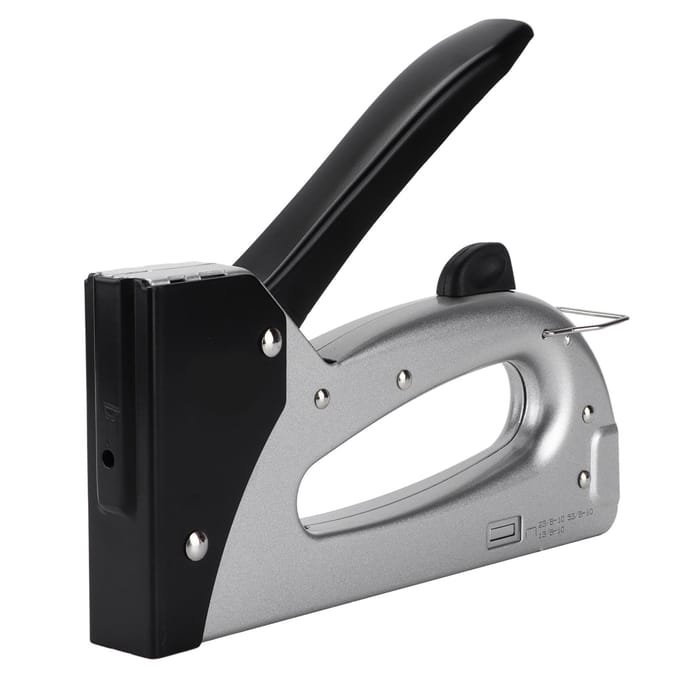 Nietmachine Draagbaar Duurzaam Veilig Praktisch Ergonomisch Handmatig Nietapparaat voor Materiaal Fixeren DIY gray