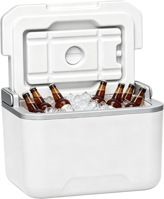 Koelbox - Draagbare koeler - Outdoor picknick - Lekvrije behuizing - 5 Liter - Wit
