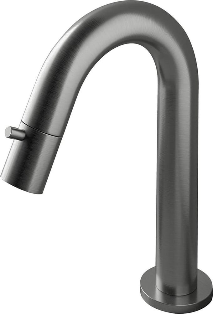 Hotbath Dude U001AI - onteinkraan - 1-knop - gebogen - 19.3 cm - Rond - Verouderd IJzer