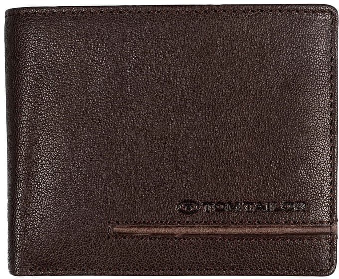 TOM TAILOR portemonnee Devon Horizontal Wallet Brown donkerbruin