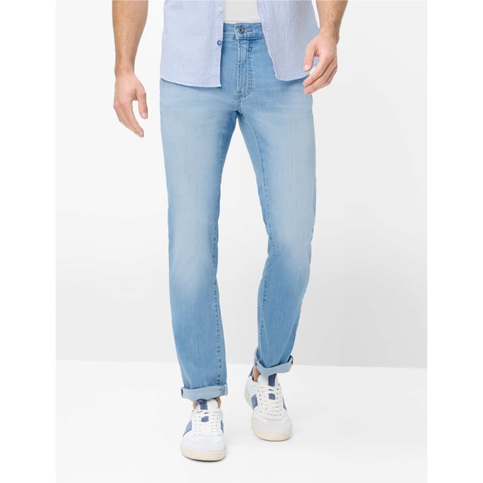 Brax Heren Jeans  Style CHUCK, denim lichtblauw, maat 44/30