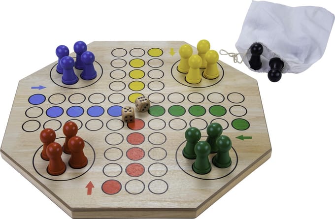 Longfield Ludo jumbo bordspel in colorbox 50x50x3 cm