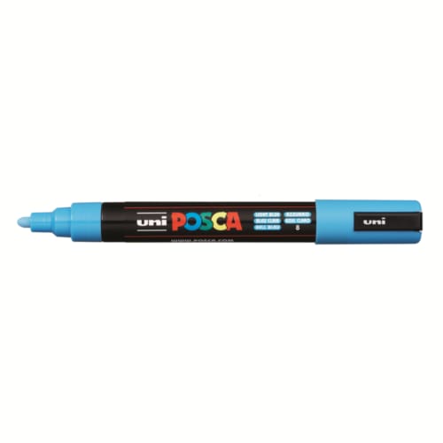 Posca marker met conische punt schrijfdikte medium lichtblauw