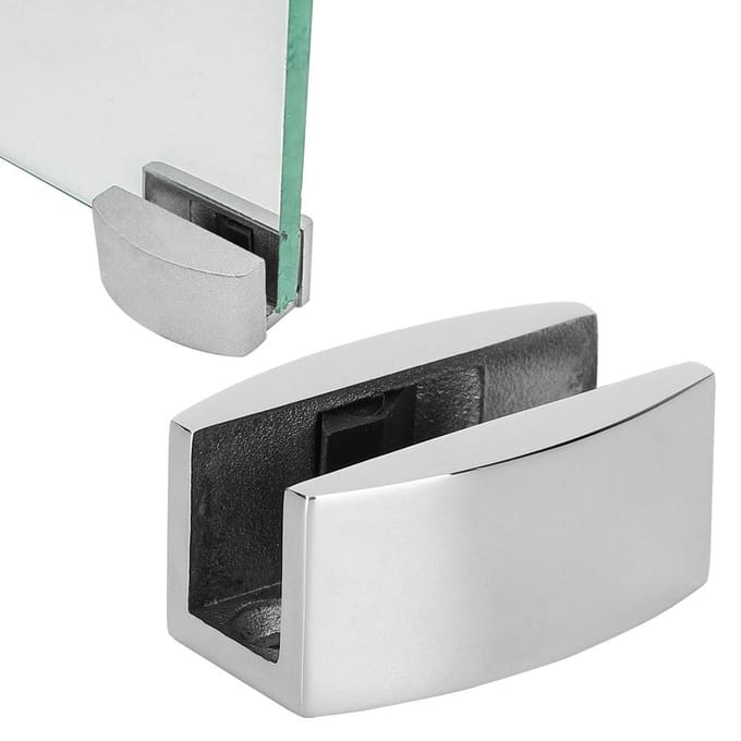 RVS Deur Vloerrolgeleider U-vormige Zwaaideurstopper Badkameraccessoire voor Glas