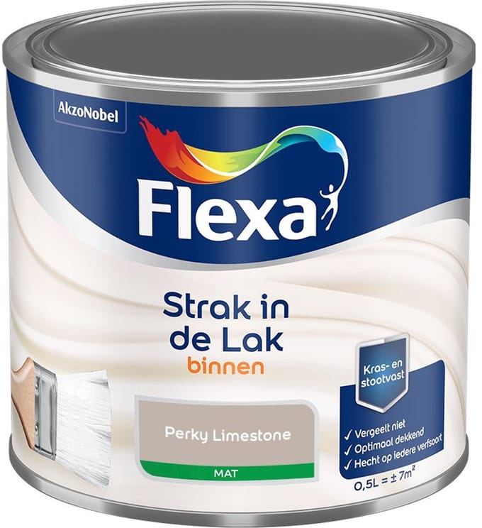 Flexa - Strak In De Lak Binnenlak Mat - Perky Limestone - Mengverf - 500 Ml