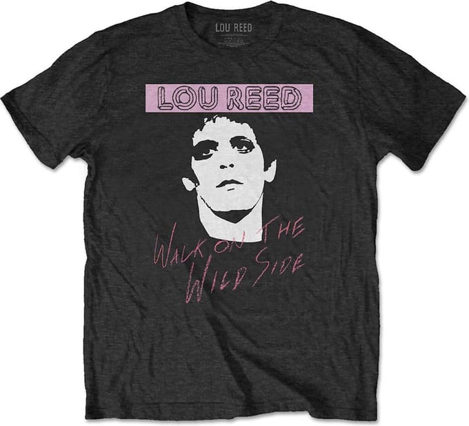 Lou Reed Heren Tshirt -L- Walk On The Wild Side Zwart