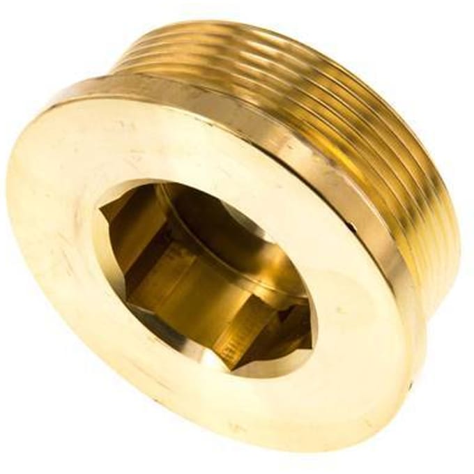G 2'' Messing Plug met Binnenzeskant 16 Bar - FL1-M-B-200G-I