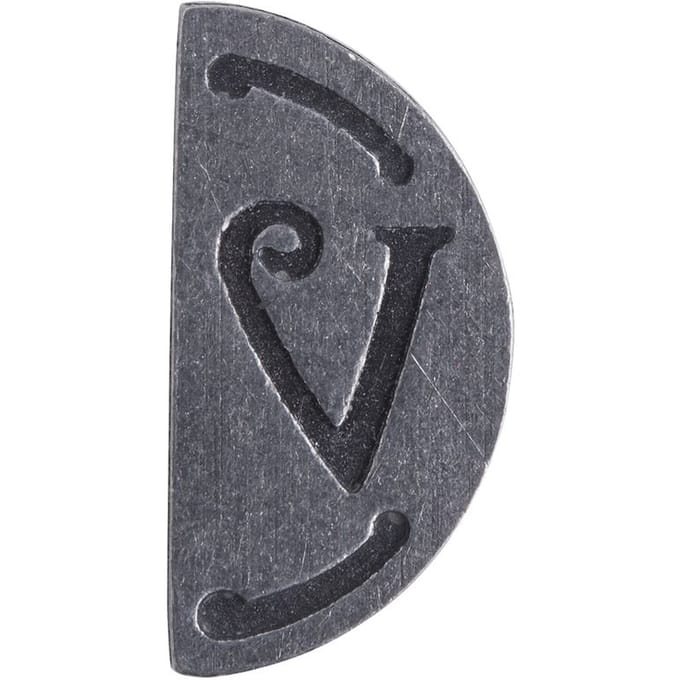 Afdichting - Stempelplaat, dubbelzijdig - Letter "V"