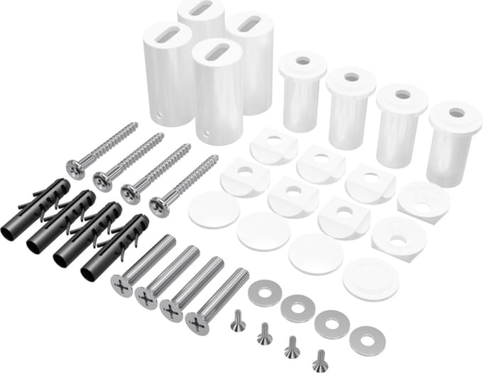Plieger Gap radiator bevestiging set type D3, wit