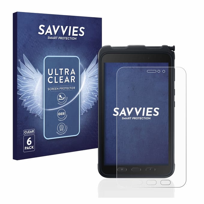 Savvies - Screenprotector voor Samsung Galaxy Tab Active 3 - Folie Beschermfolie transparant 6 Stuks