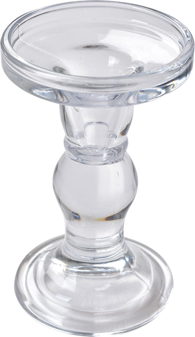 Clayre & Eef Kandelaar Ø 8x14 cm Transparant Glas