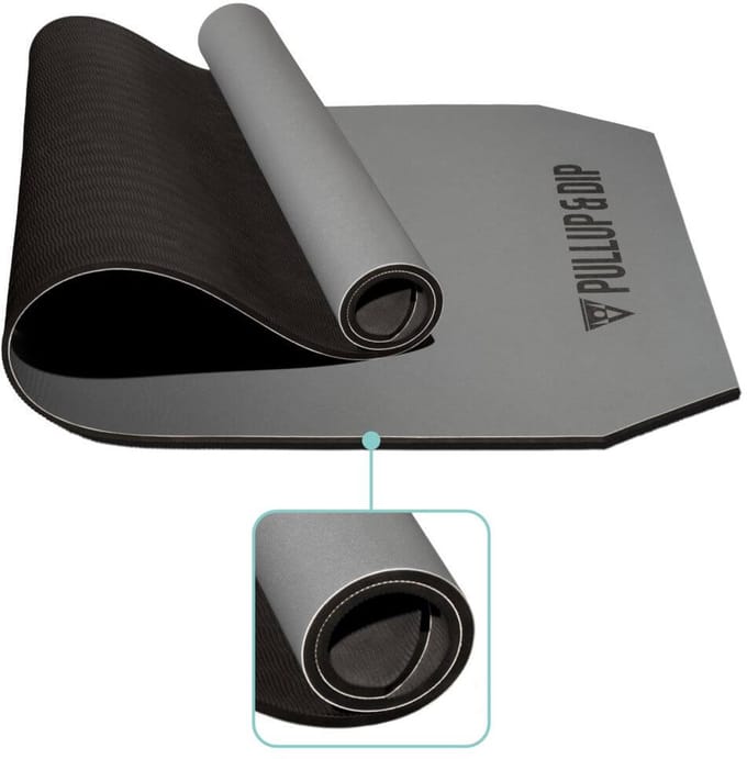 PULLUP & DIP Training - Fitnessmat Antislip - Dubbellaags Design - Optimale Demping - Milieuvriendelijk TPE