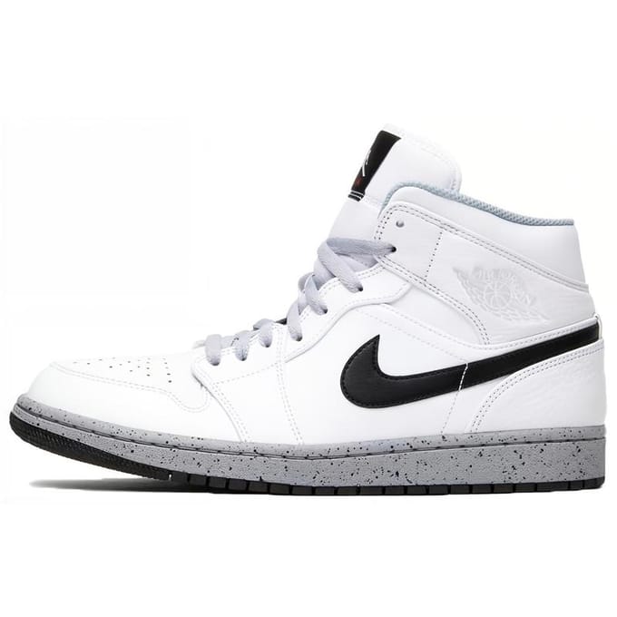 Jordan 1 Mid White Cement 554724-115 42.5 white