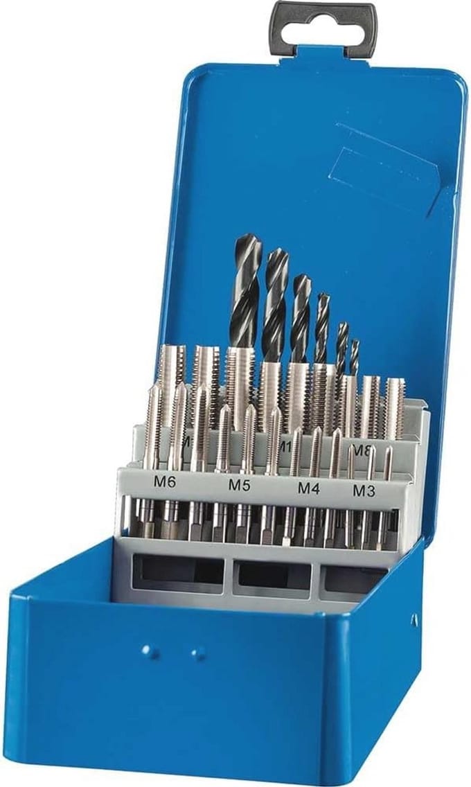 Set van 28-delige schroefdraadboor- en boormachines