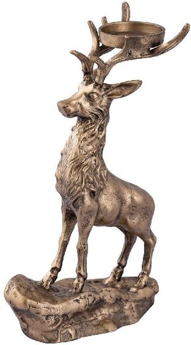 PTMD Kandelaar Dixon - 25x15x45 cm - Aluminium - Messing