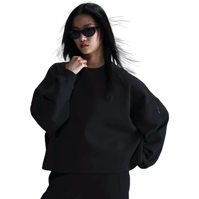 Nike 24.7 Impossiblysoft Dri-fit Oversized Crew Sweatshirts Dames - Zwart - Maat 36 - Katoen Jersey