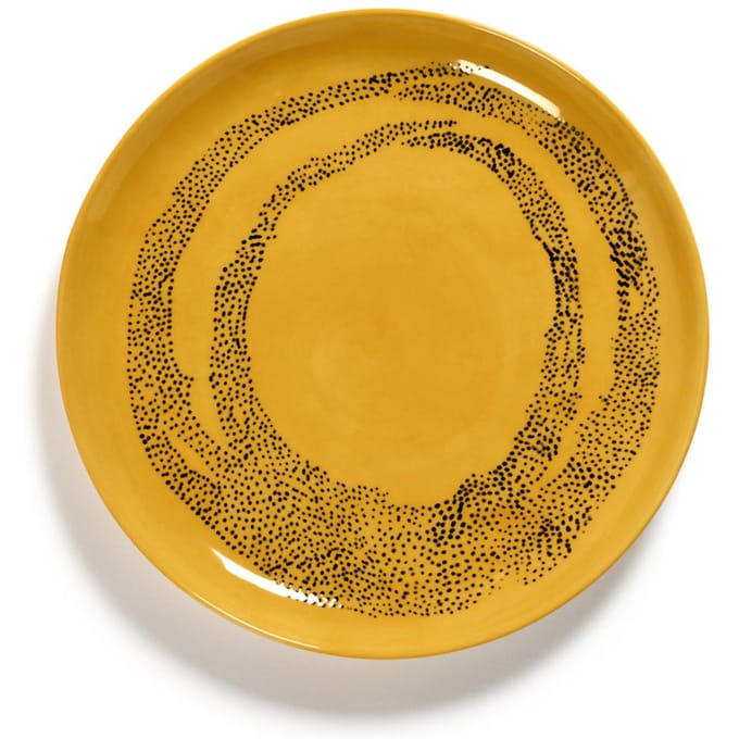 Serax Feast Bord M - Set - yellow/dots zwart